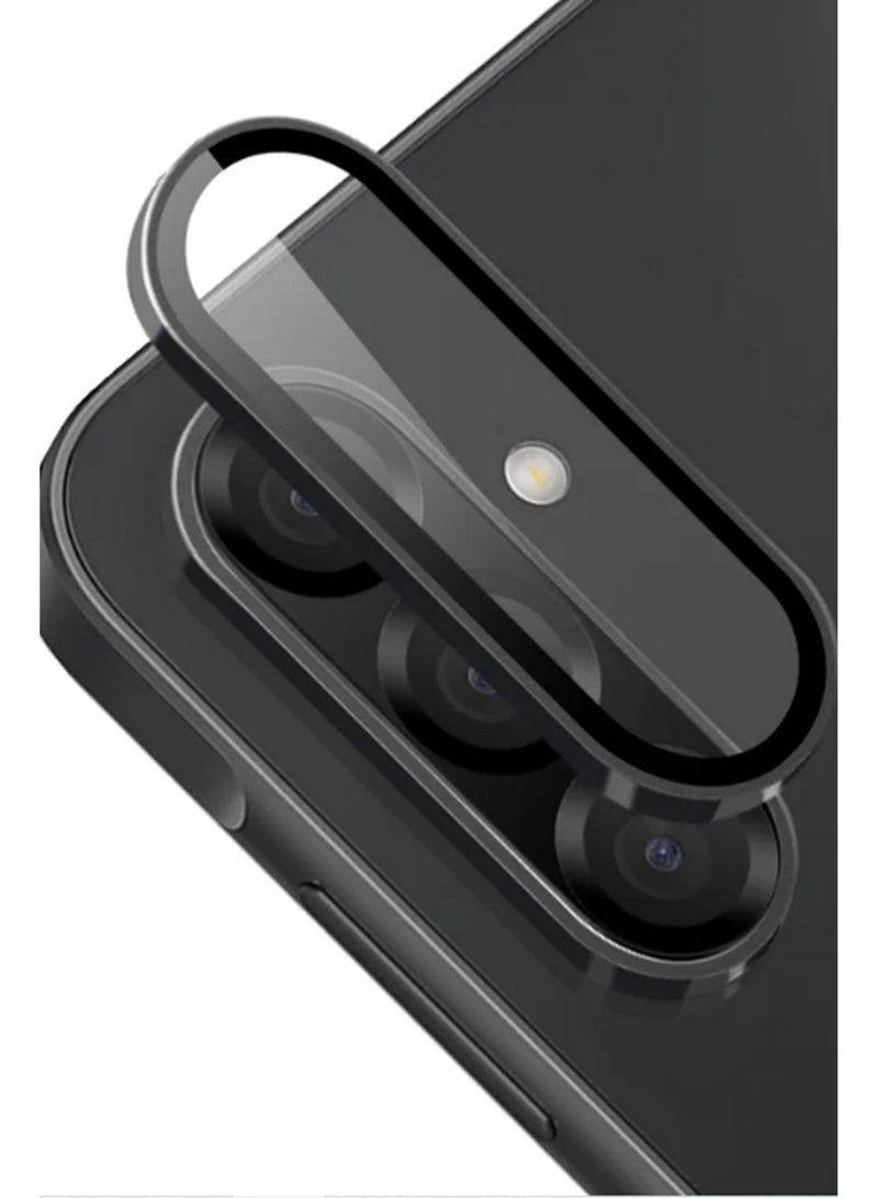 لجهاز سامسونج جالكسي A56 - واقي عدسة الكاميرا، زجاج مقسى فائق النحافة مقاوم للخدش مع حواف من الألمنيوم - Image 1