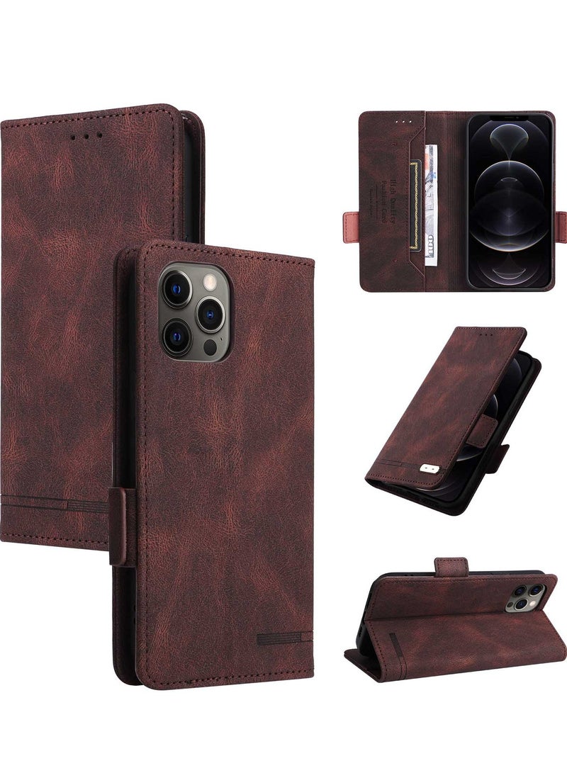 Gerenic Phone Filp Case, Compatible with  iPhone 15/15Plus/15Pro/15Pro Max Case, PU Leather Flip Folio Case with Card Holders, Shockproof TPU Inner Shell Phone Cover, Magnetic Closure Protection Case Nonmetal  - Image 2
