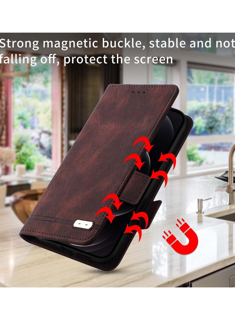 Gerenic Phone Filp Case, Compatible with  iPhone 15/15Plus/15Pro/15Pro Max Case, PU Leather Flip Folio Case with Card Holders, Shockproof TPU Inner Shell Phone Cover, Magnetic Closure Protection Case Nonmetal  - Image 5