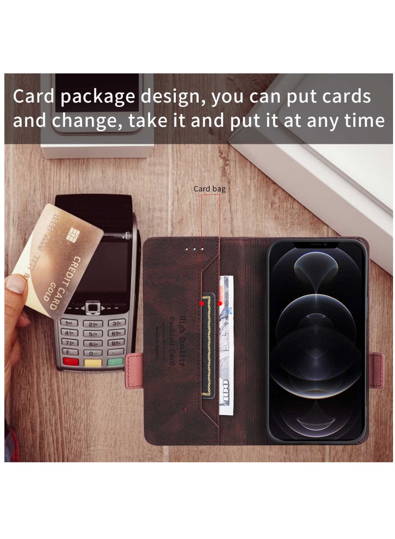 Gerenic Phone Filp Case, Compatible with  iPhone 15/15Plus/15Pro/15Pro Max Case, PU Leather Flip Folio Case with Card Holders, Shockproof TPU Inner Shell Phone Cover, Magnetic Closure Protection Case Nonmetal  - Image 4