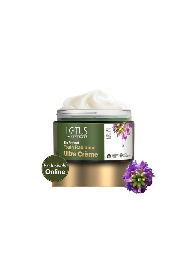 LOTUS BOTANICALS Bio Retinolanti-Ageing Youth Radiance Ultra Cream | Spf 25 Pa+++ | Preservative Free | For All Skin Types | 50G  - Image 1