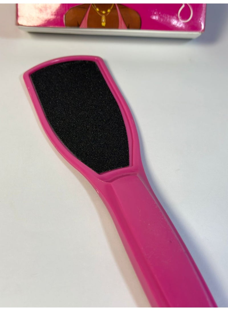 مبرد قدم مزدوج الوجه يعمل بفعالية في إزالة الجلد الميت والعناية بالكعوب المتشققة ويعمل كمقشر أقدام احترافي، متعدد الألوان قطعه واحده - Image 1