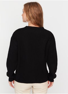 trendyol Black Basic Hair Knitted Knitwear Cardigan TWOAW23HI00627  - Image 5