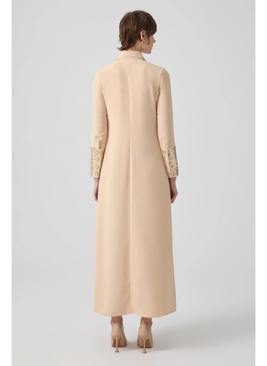 Touche Sequin Detailed Crepe Dress