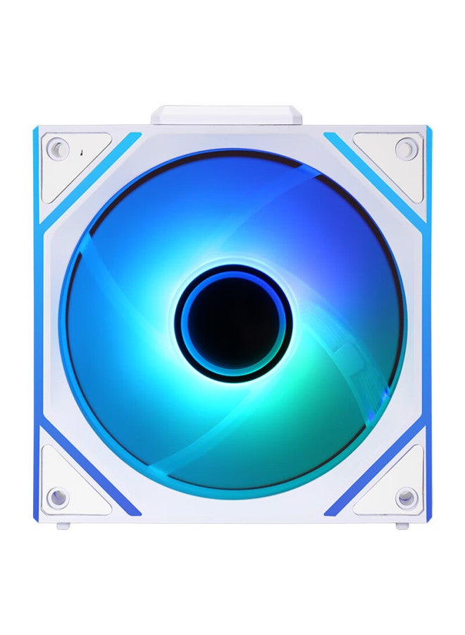 Sama Giant Wave Magnetic Building Block Fan Reverse Blade White 12cm Case Fan Wireless Splicing Argb Infinite Mirror 28mm Thickness Pwm Temperature Control Pbt Fan Blades 8 Shock Absorbing Pads - Image 2