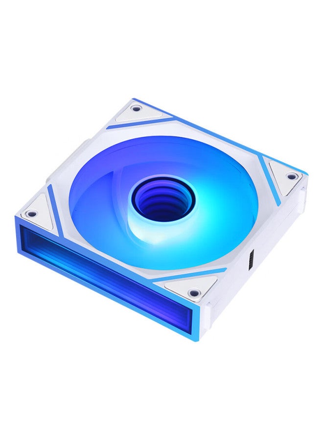 Sama Giant Wave Magnetic Building Block Fan Reverse Blade White 12cm Case Fan Wireless Splicing Argb Infinite Mirror 28mm Thickness Pwm Temperature Control Pbt Fan Blades 8 Shock Absorbing Pads - Image 4