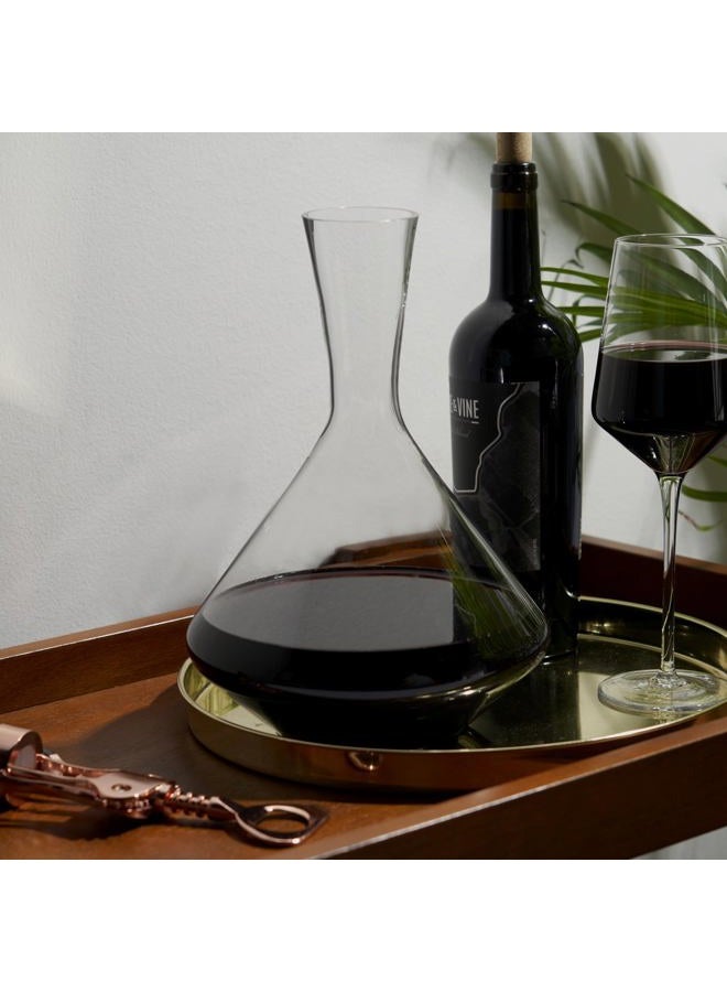 Viski Angled Wine Decanter, Glass Pitcher for Red and White Wine, Wine Carafe, Perfect for Wine Lovers, Set of 1, 60oz - Image 2