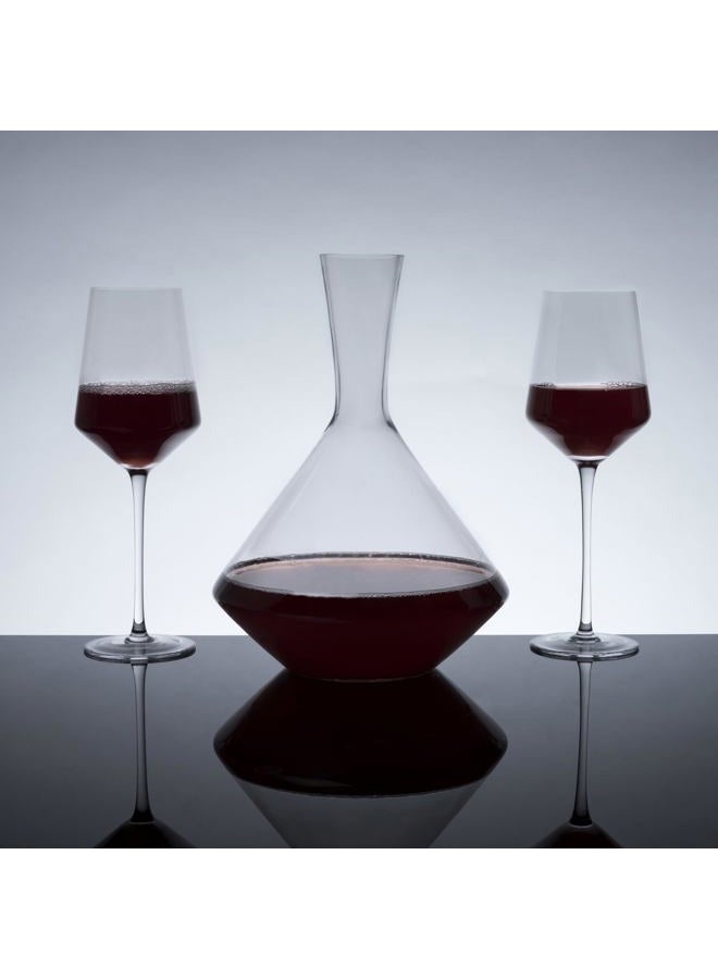 Viski Angled Wine Decanter, Glass Pitcher for Red and White Wine, Wine Carafe, Perfect for Wine Lovers, Set of 1, 60oz - Image 4