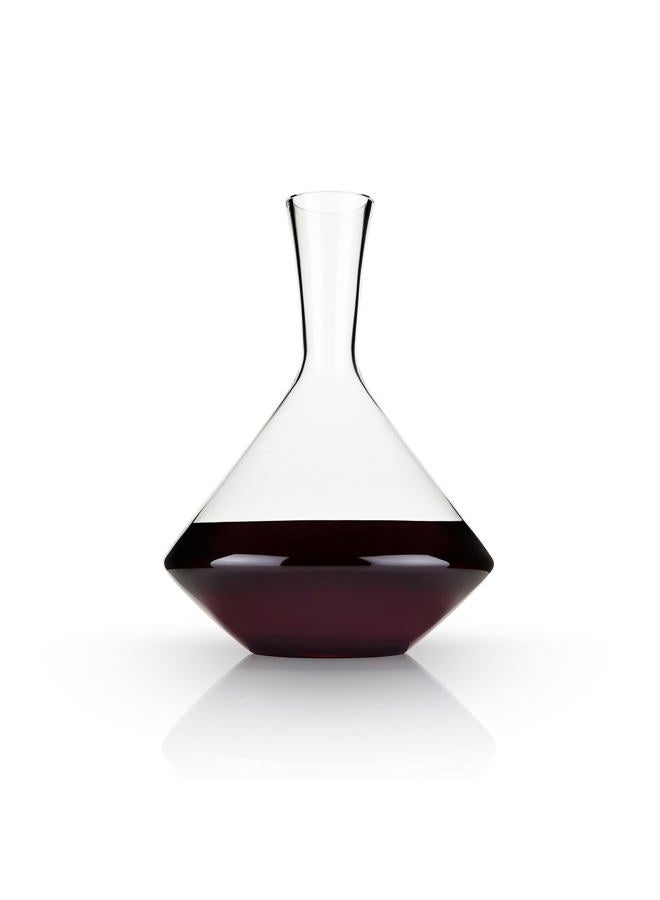 Viski Angled Wine Decanter, Glass Pitcher for Red and White Wine, Wine Carafe, Perfect for Wine Lovers, Set of 1, 60oz - Image 1