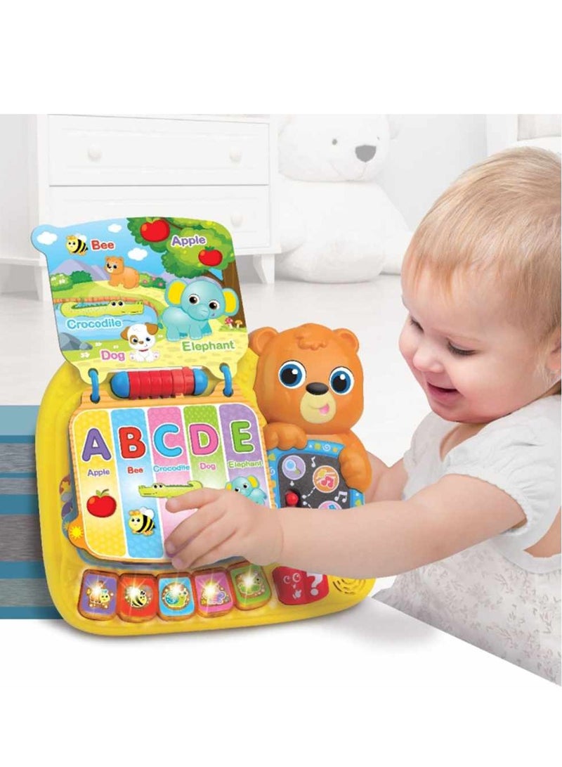 Winfun Learn With Me Activity Book Interactive Learning Fun for Toddlerss | Lights, Learning & Music Fun | Interactive Learning Book with 13 Pages, Light-Up Buttons & 3 Learning Modes | For Ages 12M+ - Image 3