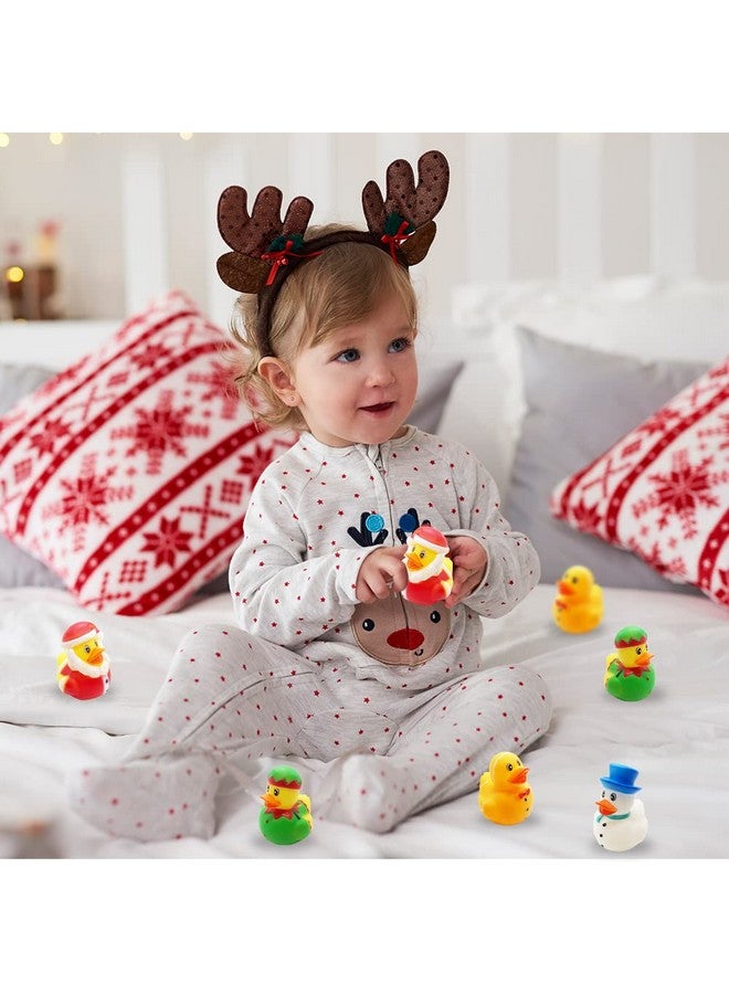 ArtCreativity Christmas Rubber Duckies for Kids, Pack of 12, Holiday-Themed Rubber Ducks for Bath or Pool, Fun Christmas Duckies Party Favors, Bulk Xmas Ducks for Cruise Ship & Events - Image 5