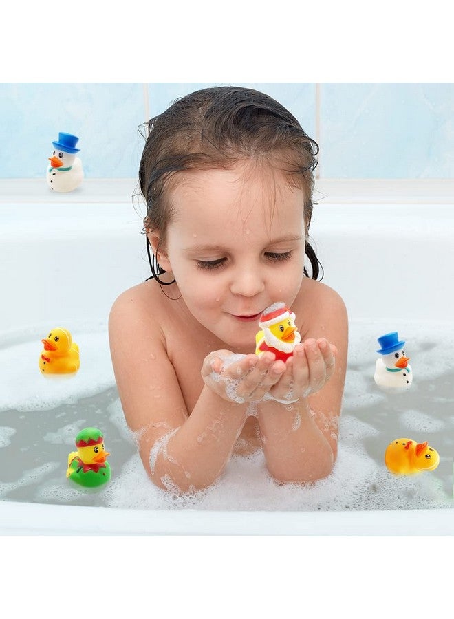 ArtCreativity Christmas Rubber Duckies for Kids, Pack of 12, Holiday-Themed Rubber Ducks for Bath or Pool, Fun Christmas Duckies Party Favors, Bulk Xmas Ducks for Cruise Ship & Events - Image 4