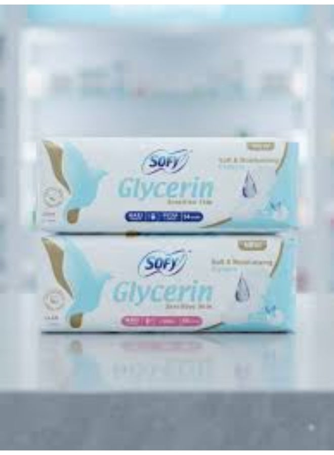 SOFY PADS WITH GLYCERIN FOR SENSITIVE SKIN LONG 16PADS