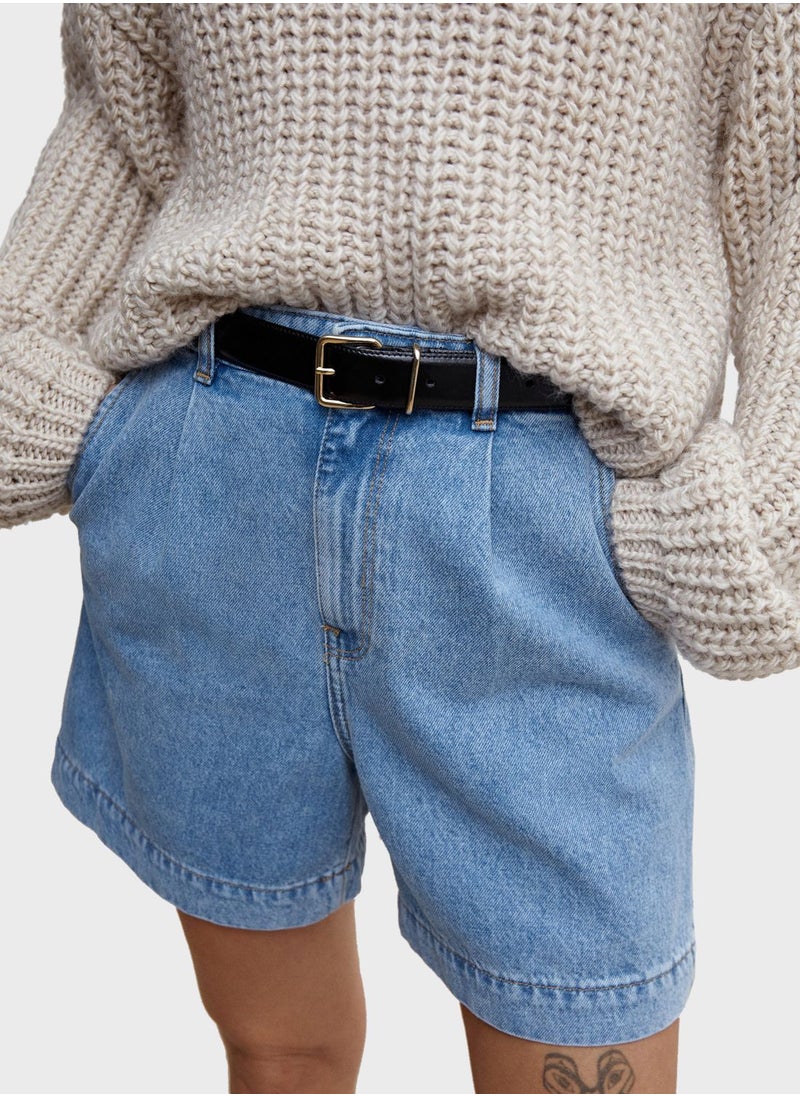 MANGO - High Waist Shorts - Image 1