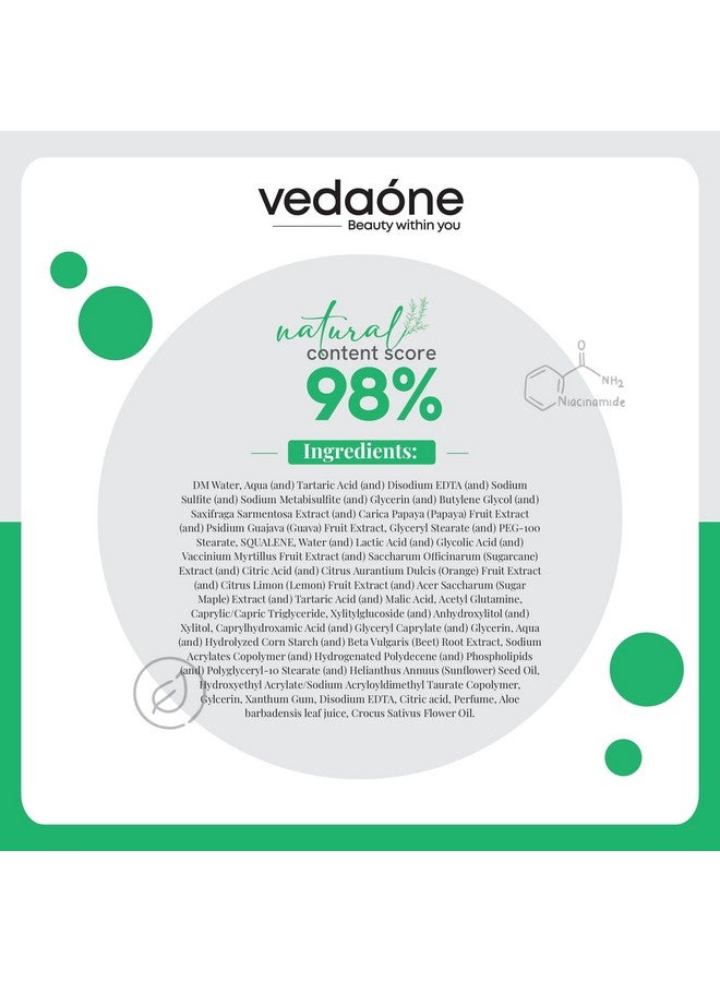VEDAONE Glorion Radiance Face Serum with Kumkumadi & Niacinamide, Brightens, Hydrates, Reduces Pigmentation, Anti-Aging, 30ml - Image 3