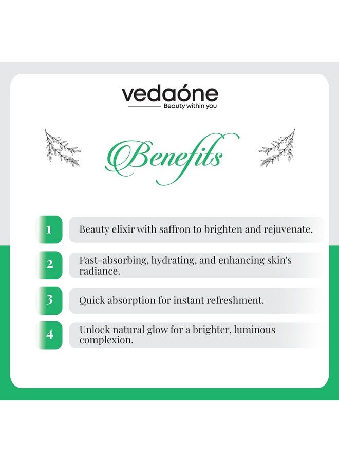 VEDAONE Glorion Radiance Face Serum with Kumkumadi & Niacinamide, Brightens, Hydrates, Reduces Pigmentation, Anti-Aging, 30ml - Image 4