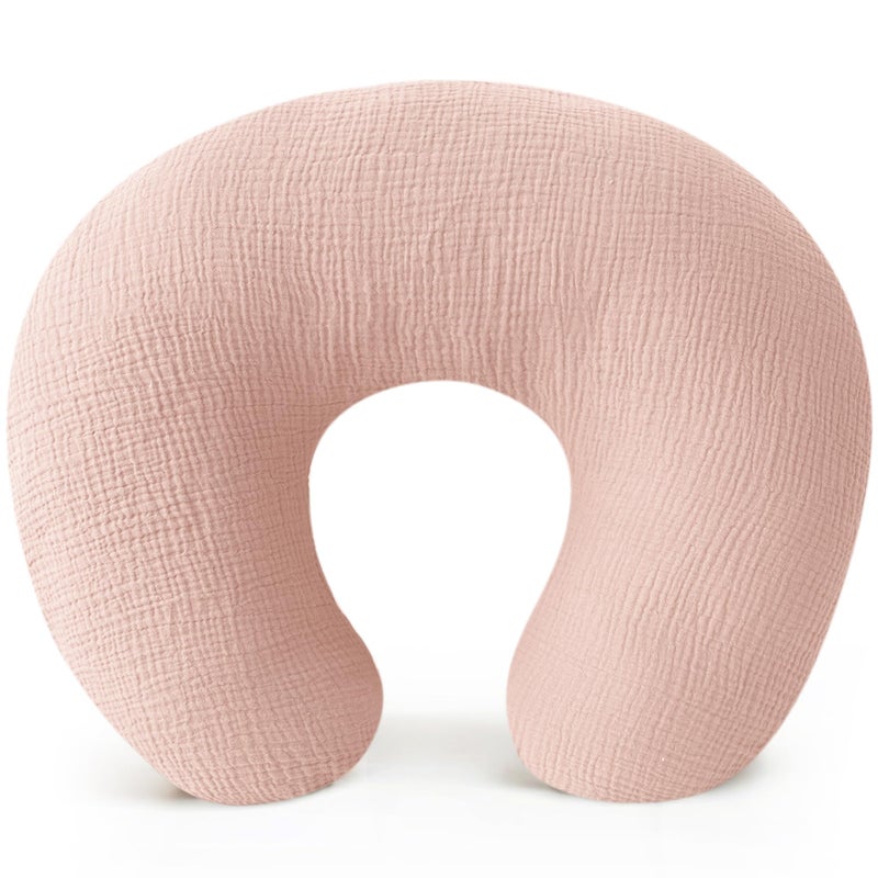 Konssy Muslin Nursing Pillow Covers, 100% Cotton Soft & Adorable Covers for Breastfeeding Pillows, Slipcovers for Newborn Baby Boys & Girls - Image 1