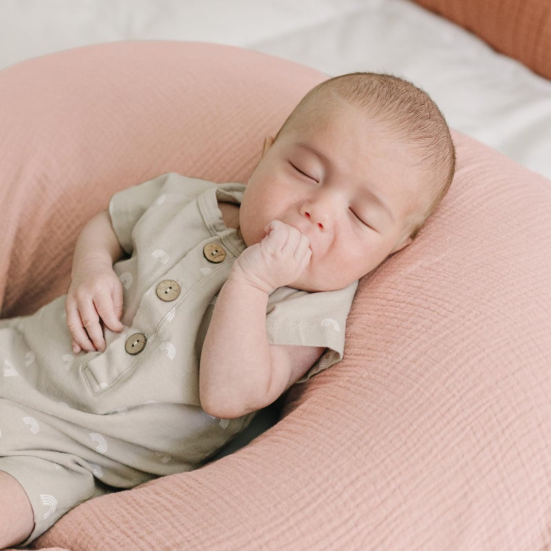 Konssy Muslin Nursing Pillow Covers, 100% Cotton Soft & Adorable Covers for Breastfeeding Pillows, Slipcovers for Newborn Baby Boys & Girls - Image 4