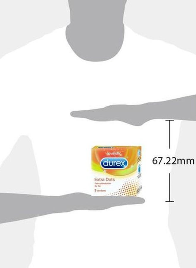 Durex Pack Of 3 Extra Dotted Condoms - Image 4