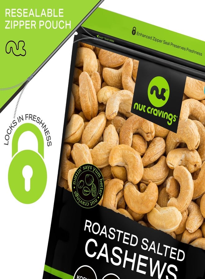 NUT CRAVINGS - Roasted Cashews Slightly Salted - Jumbo, Whole (16oz - 1 LB) Packed Fresh in Resealable Bag - Nut Snack - Food Assortments - Image 5