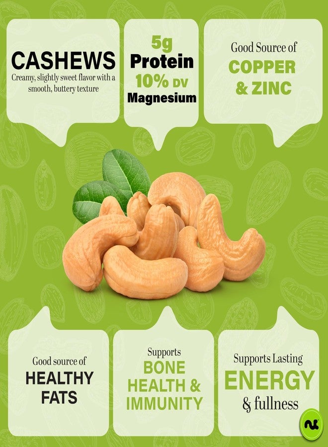 NUT CRAVINGS - Roasted Cashews Slightly Salted - Jumbo, Whole (16oz - 1 LB) Packed Fresh in Resealable Bag - Nut Snack - Food Assortments - Image 2