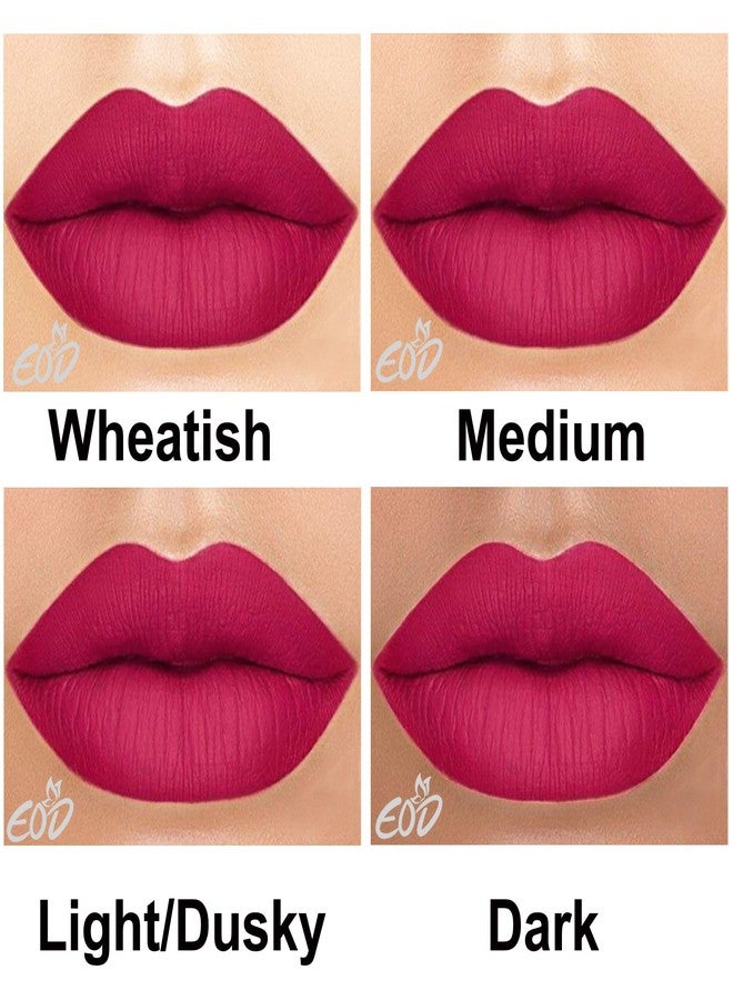EOD® Ultra Soft Matte Lip Cream Liquid Lipstick Non Transfer(Dark Pink) - Image 4