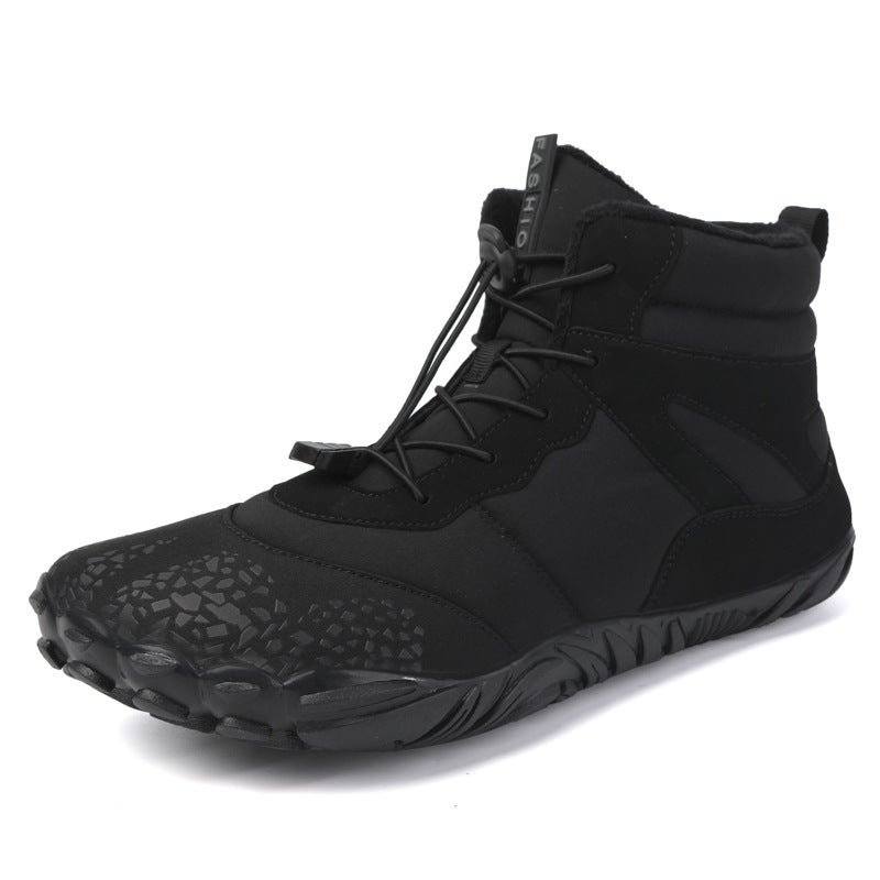 High-Top Snow Boots New Outdoor Hiking Camping Hiking Shoes Skiing Non-Slip Fleece-Lined Warm Plus Size Cotton Shoes - Image 1