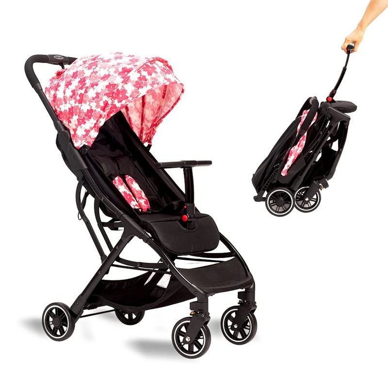 COOL KIDS Portable Stroller with Automatic Fold,Lightweight Umbrella Stroller with Pop Out Sun Canopy,Compact for Travel(Pink) - Image 1