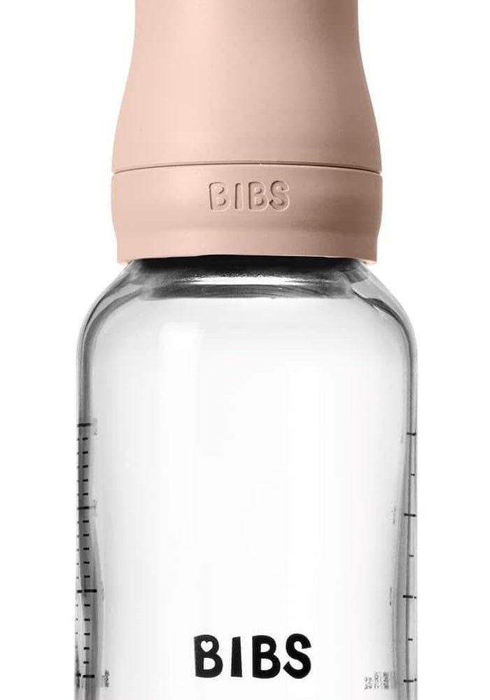 BIBS Glass Baby Bottle with Natural Rubber Nipple - 120ml - Image 4