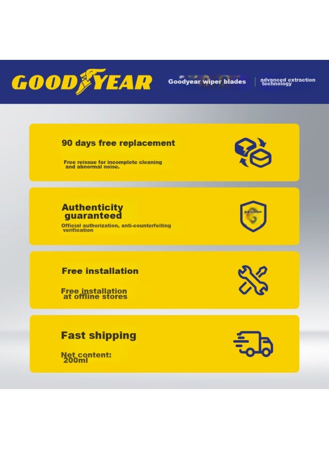 GOODYEAR Goodyear Lincoln Navigator Windshield Wipers, Car Accessories, Original Rubber Strip, Specialized Front Wiper Blades, 27/18 Inches, 1 Pair  - Image 5
