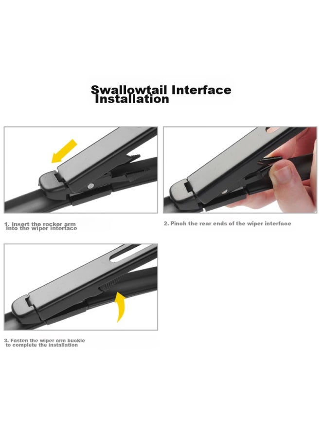 GOODYEAR Goodyear Lincoln Navigator Windshield Wipers, Car Accessories, Original Rubber Strip, Specialized Front Wiper Blades, 27/18 Inches, 1 Pair  - Image 3