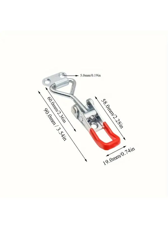 4pcs Quick Release Ratchet Buckle Clips Silvery Adjustable Metal For Compactors Boxes - Image 3