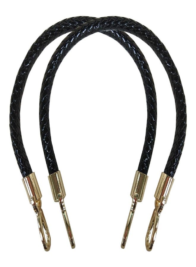 ZLYY 17inch / 43cm Synthetic Leather PU Shoulder Strap Replacement Handbag Purse Handle with Gold Tone Buckles (Black) - Image 1