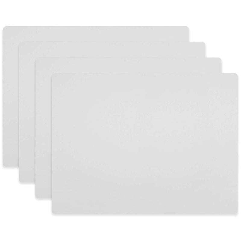 Thirteen Chefs Professional Cutting Board Mats 24 x 18 Inch  4 Pack Extra Large White Color Flexible Plastic made from Heavy Duty HDPE 116 Thick