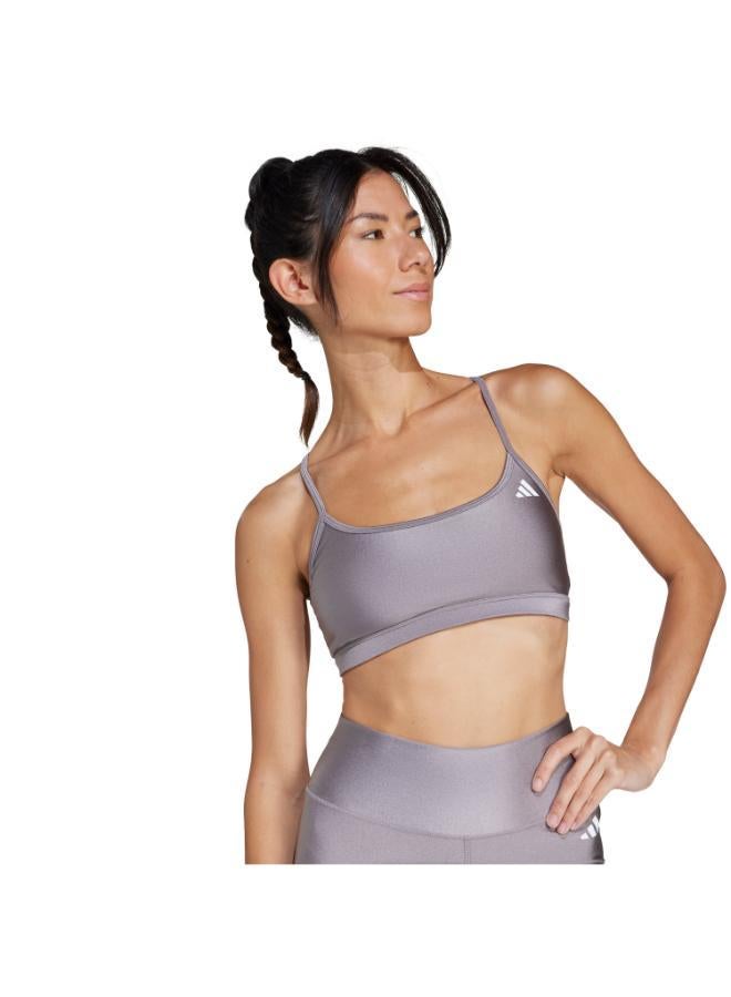 Adidas Aeroreact Training Light-Support Shiny Bra - Image 3
