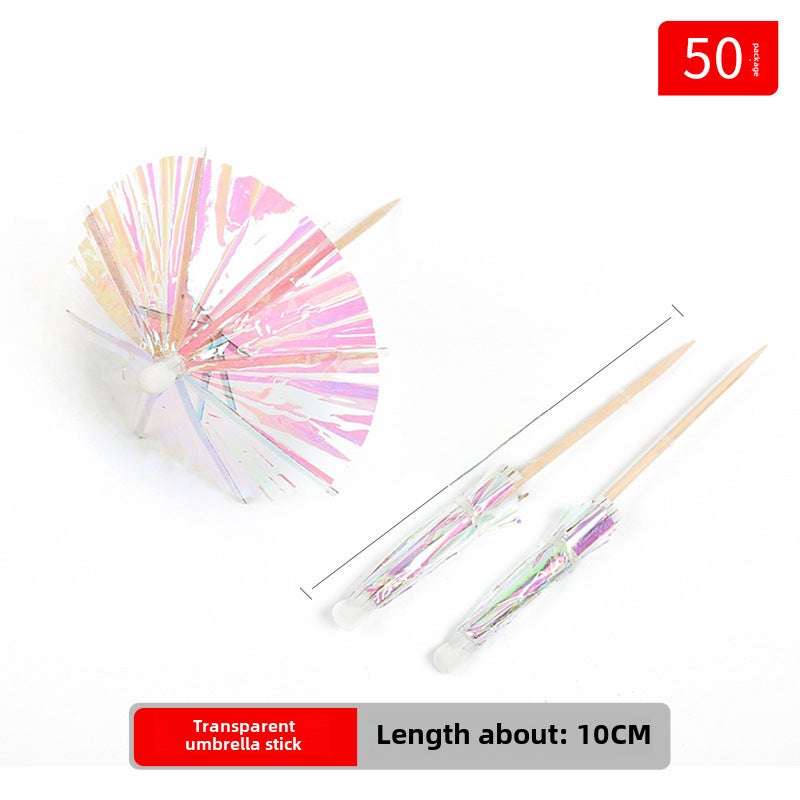 Colorful Cocktail Umbrella Picks Fluorescent umbrella 10cm