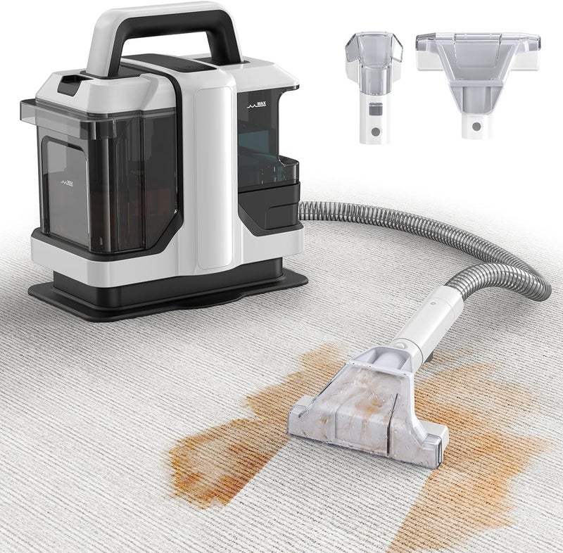 JUVIW Carpet Cleaner Washing Vacuum Strong Suction Wet Dry for Carpets Rugs Upholstery Stairs and Cars Modern White Corded Electric - Image 1