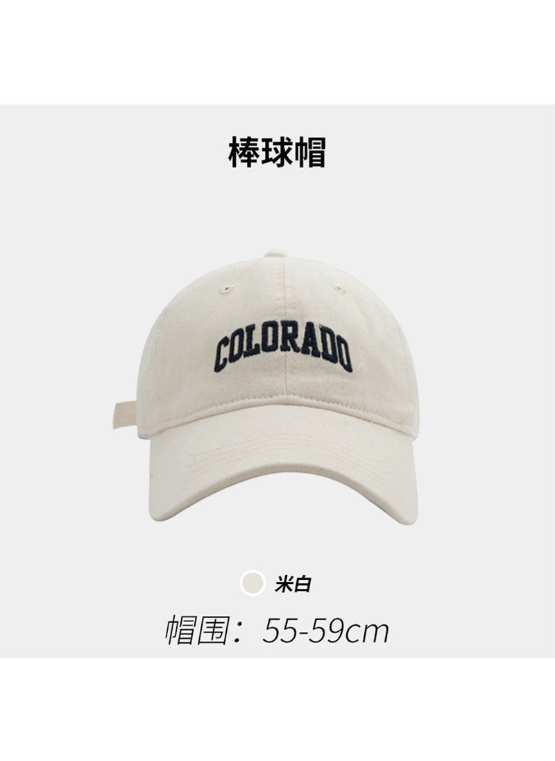 Generic - Korean Embroidered Fox Baseball Cap Unisex 322m white ado baseball cap [brushed style] - Image 1