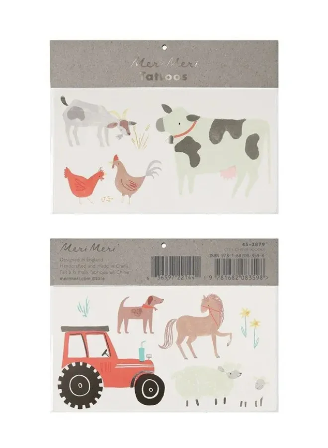 Meri Meri On the Farm Large Tattoos