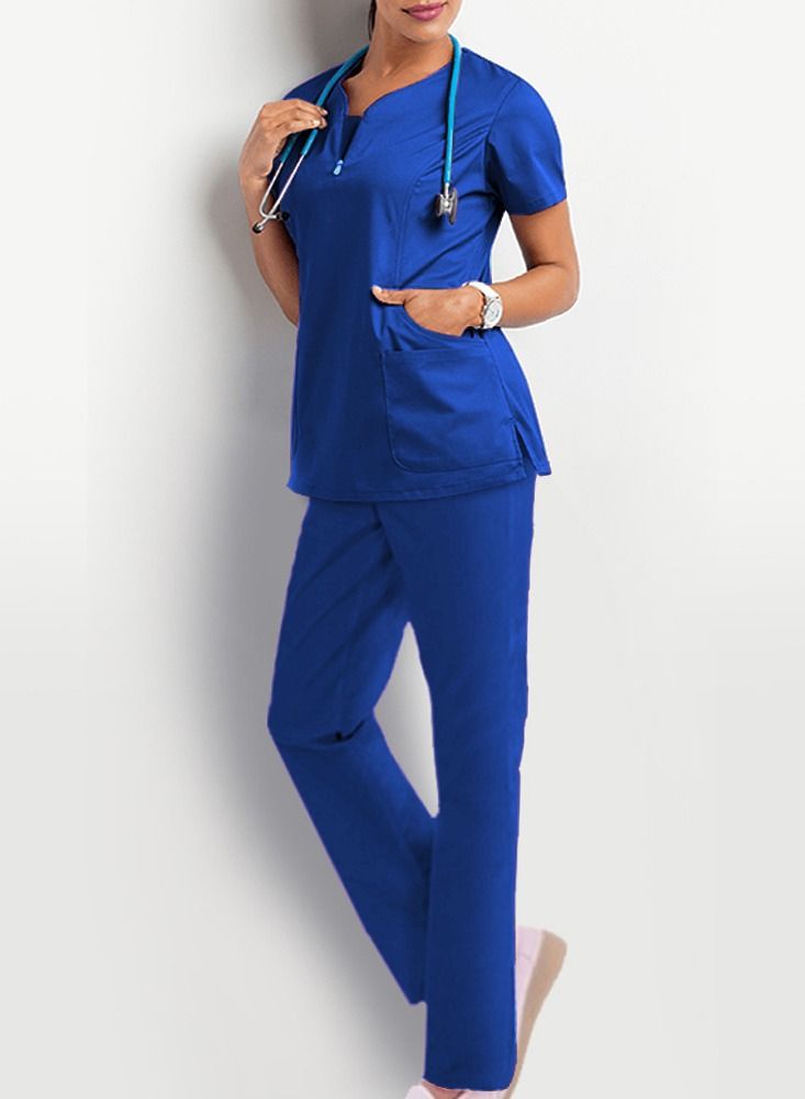 Gasin Lab Coat Medical Surgical Gown Short Sleeve Nurse Gown Female Models  - Image 1