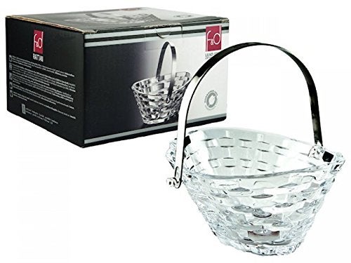 Pasabahce Paşabahçe F&D Crystal Glass Basket with Metal Handle - Image 3