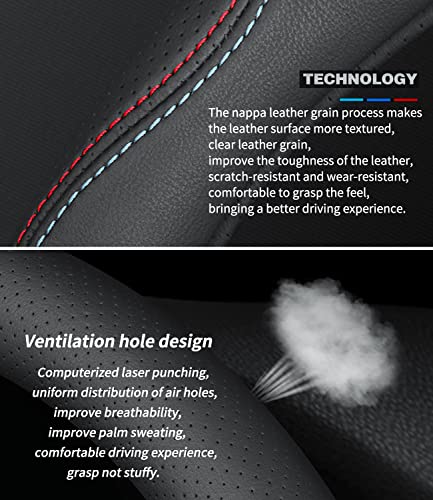 Deer Route Custom-Fit Mazda Steering Wheel Cover, Premium Leather, Non-Slip, Breathable, D-Style, For Mazda Accessories - Image 5