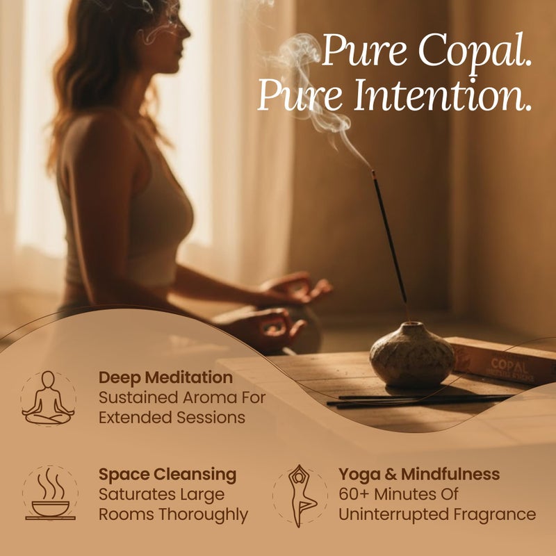 amae INCENSE Premium White Copal Incense Sticks - 100% Pure Mayan Resin, Superior Burn Quality, Maximum Fragrance - Thick Coating, Handcrafted in Mexico for Meditation, Yoga, Spiritual Practice - 20 Sticks - Image 5