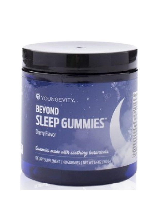 Youngevity Beyond Sleep Gummies - Plant-Derived Melatonin, GABA, L-Tryptophan, Chamomile - Supports Restful Sleep and Relaxation - Tart Cherry Flavor - 60 Vegan, Sugar-Free Gummies - Image 1