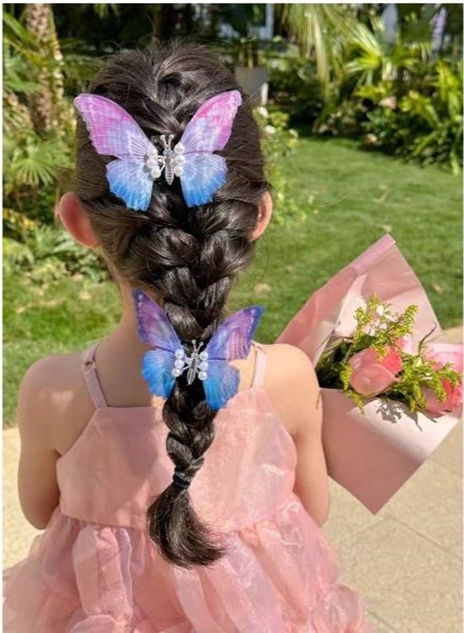 Smart Stylish Beautiful Moving Wings Pearl Big Butterfly Hair Clip For Girls Sweet Hair Decorate Hairpin Kids Lovely Hair Accessories (3) - Image 3