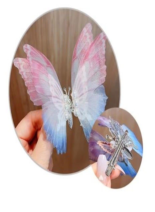 Smart Stylish Beautiful Moving Wings Pearl Big Butterfly Hair Clip For Girls Sweet Hair Decorate Hairpin Kids Lovely Hair Accessories (3) - Image 4
