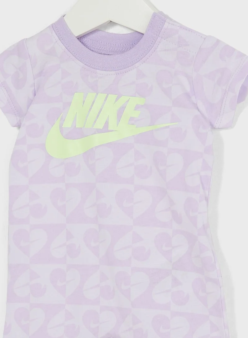 Nike Infant  Sweet Swoosh Romper