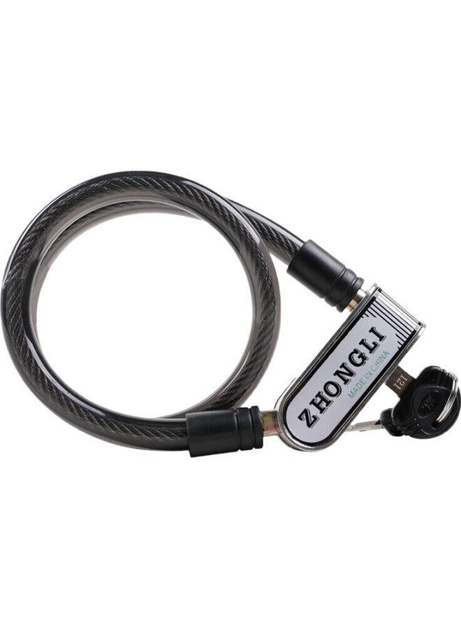 Zoli 84321 Bicycle Lock, Electric Mountain Bike Lock, Anti-Theft Portable Lock, Steel Cable Lock, Cycling Equipment, Bicycle Accessories, Random Color, 1 Piece - Image 1