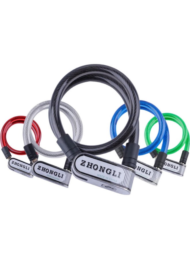 Zoli 84321 Bicycle Lock, Electric Mountain Bike Lock, Anti-Theft Portable Lock, Steel Cable Lock, Cycling Equipment, Bicycle Accessories, Random Color, 1 Piece - Image 3