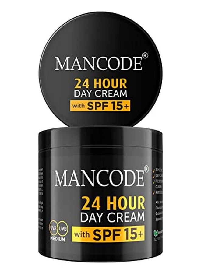 MAN CODE Mancode 24 Hours Day Cream For Men Spf 15+ Sun Tan Protection Improves Skin Elasticity Aloe Vera Enriched No Paraben Sulfate 100 Gm Creams For Men (Pack Of 1)  - Image 2